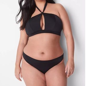 New Lane Bryant Sexy Keyhole Halter Bikini Top and Tanga Swim Brief 20 Cacique
